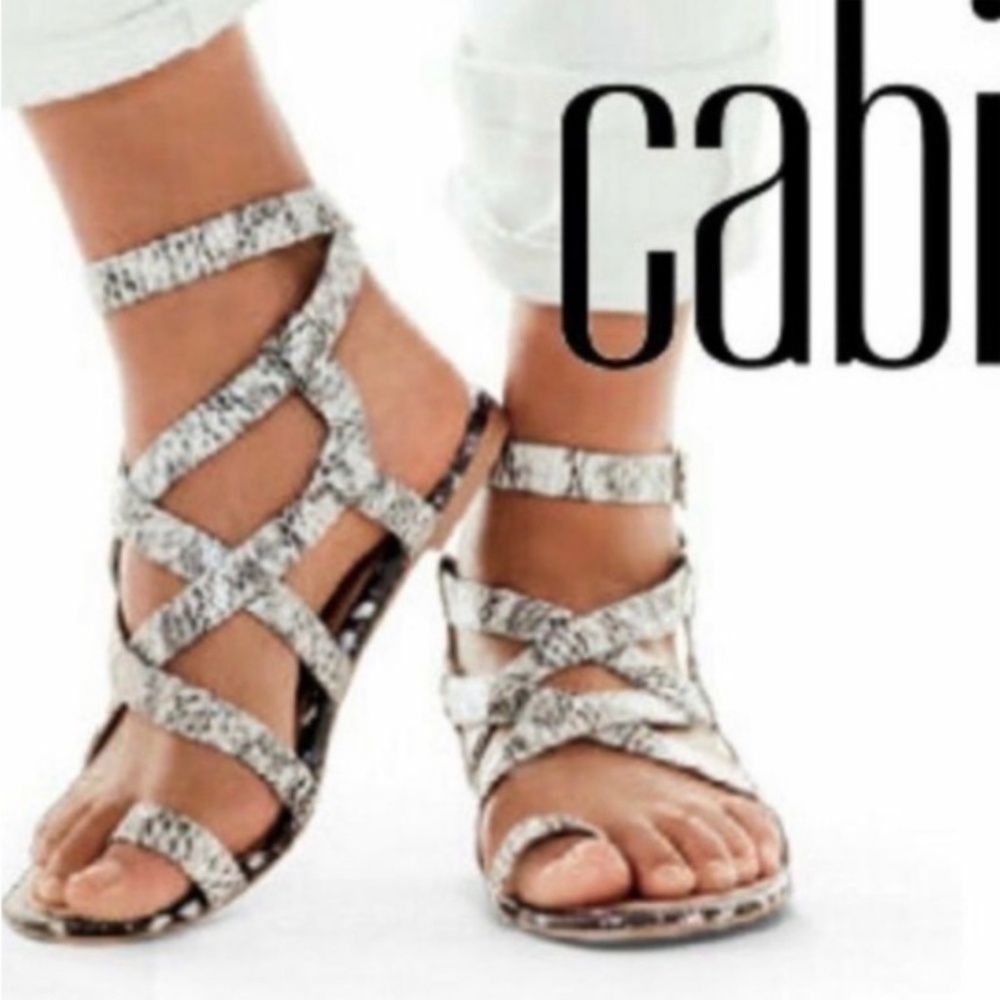 Cabi Athena Snakeskin Print Sandals—9M - Picture 4 of 4